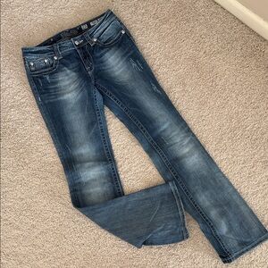 Miss Me Dark Blue Straight Leg Jeans